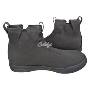 Vessi Weekend Chelsea Womens 11 Asphalt Black Waterproof Knit Dyma-Tex Boot